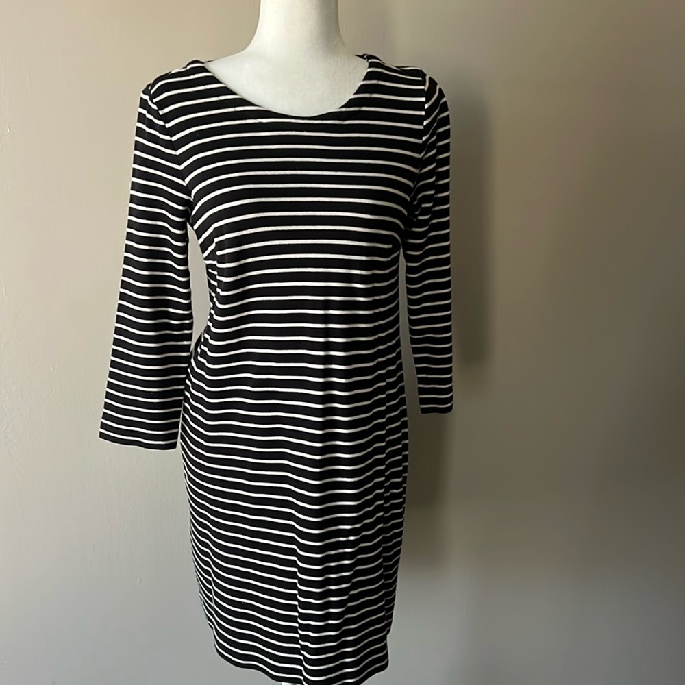 J.Crew shirt Dress - Black and White Stripes- size XS